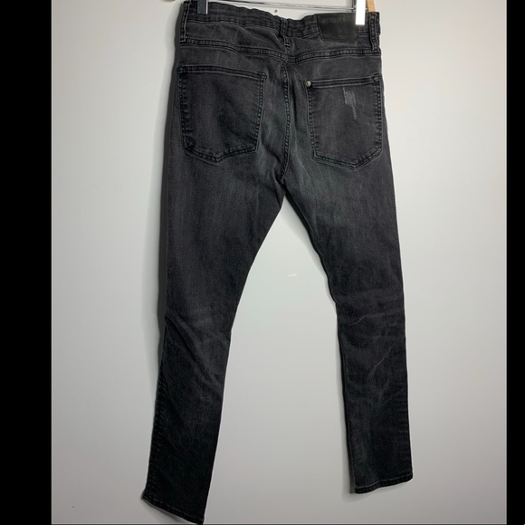 Distressed Grey Skinny Jeans - Picture 3 of 5